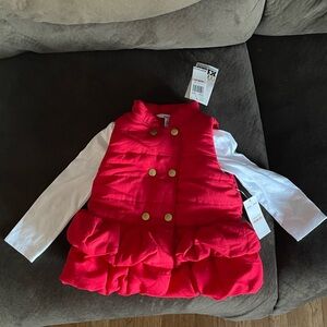 Red Vest with White shirt